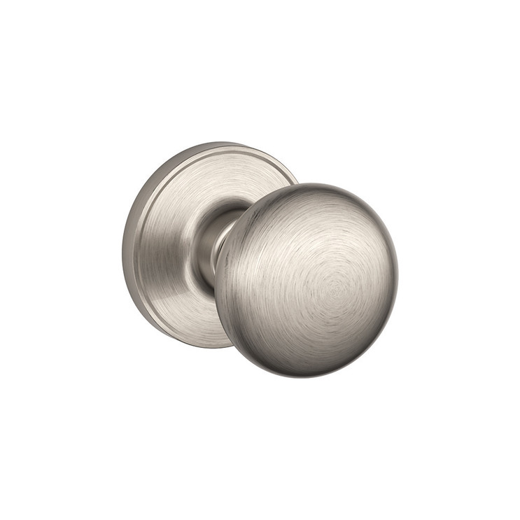Schlage Residential J10 Stratus Passage Knob Lock In Vis Pack Function, Satin Nickel