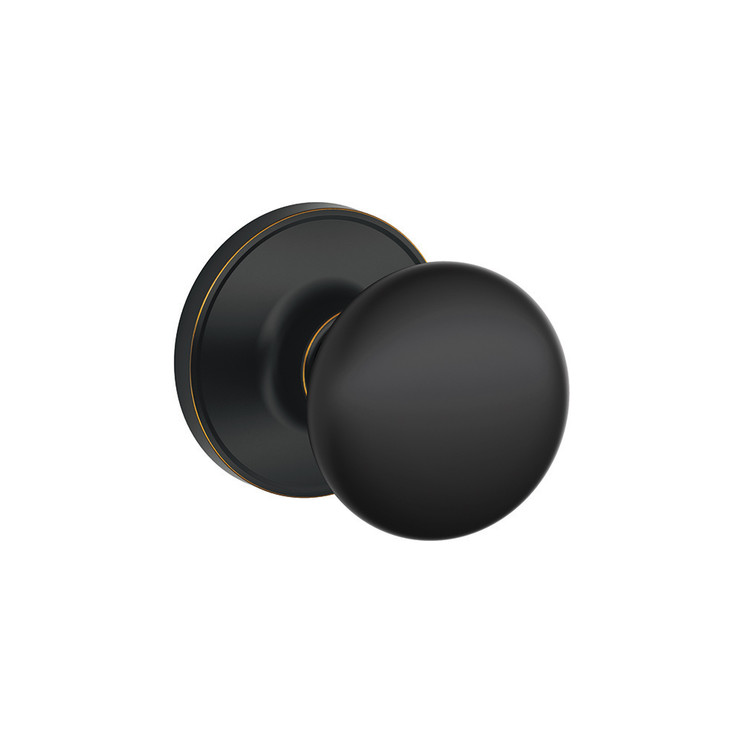 Schlage Residential J10 Stratus Passage Knob Lock In Vis Pack Function, Aged Bronze