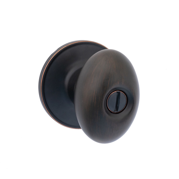 Schlage Residential J40 Dublin Privacy Knob Lock Function, Aged Bronze