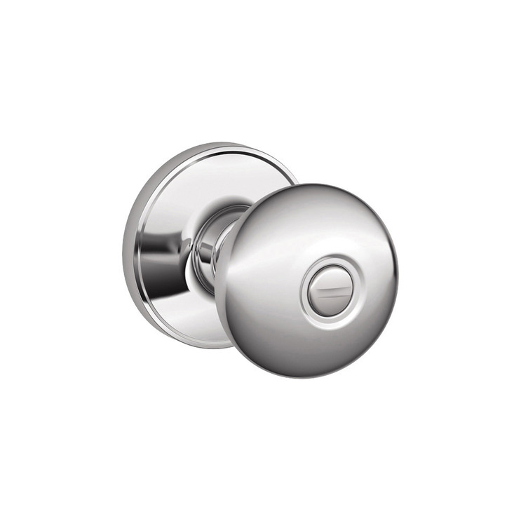 Schlage Residential J40 Stratus Privacy Knob Lock Function, Bright Polished Chrome