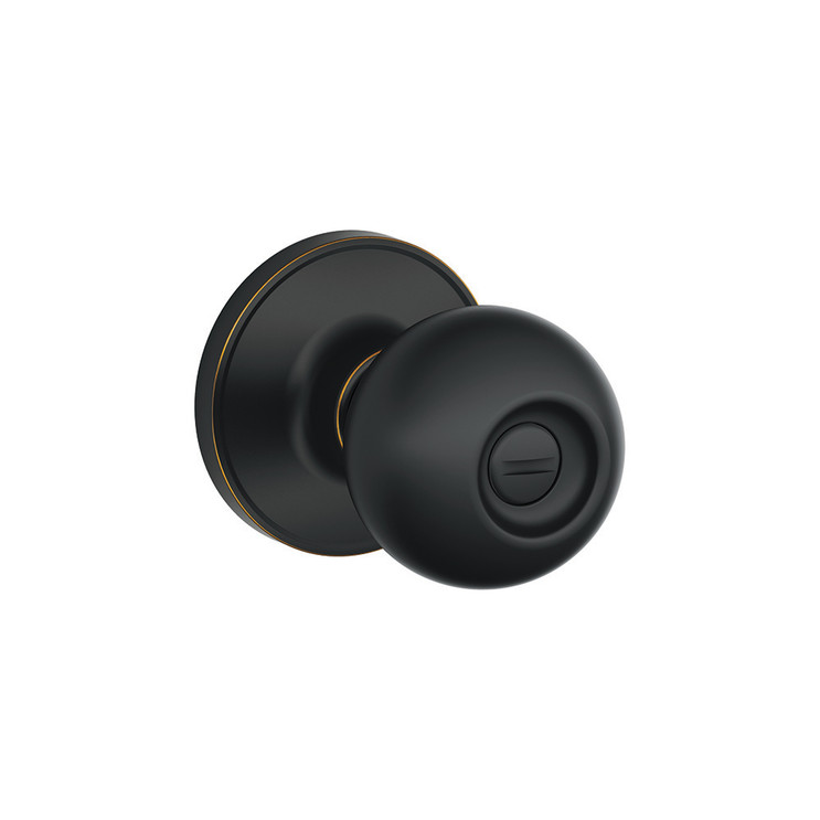 Schlage Residential J40 Corona Privacy Knob Lock Function, Aged Bronze