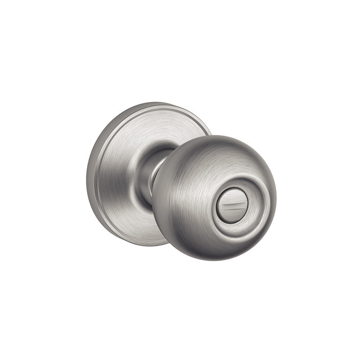 Schlage Residential J40 Corona Privacy Knob Lock Function, Satin Stainless Steel