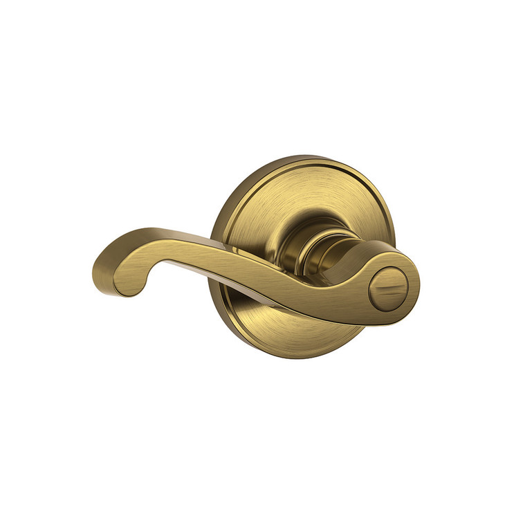 Schlage Residential J40 Lasalle Privacy Lever Lock Function, Antique, Satin Brass Blackened