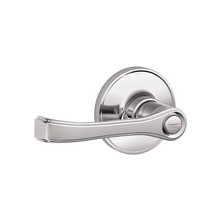 Schlage Residential J40 Torino Privacy Lever Lock Function, Bright Polished Chrome