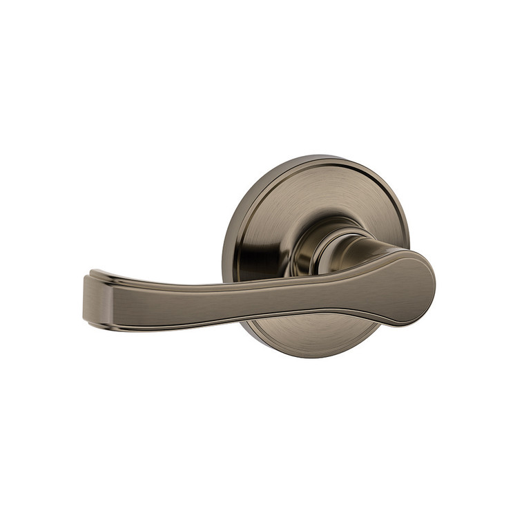 Schlage Residential J10 Torino Passage Lever Lock Function, Antique, Satin Nickel Blackened