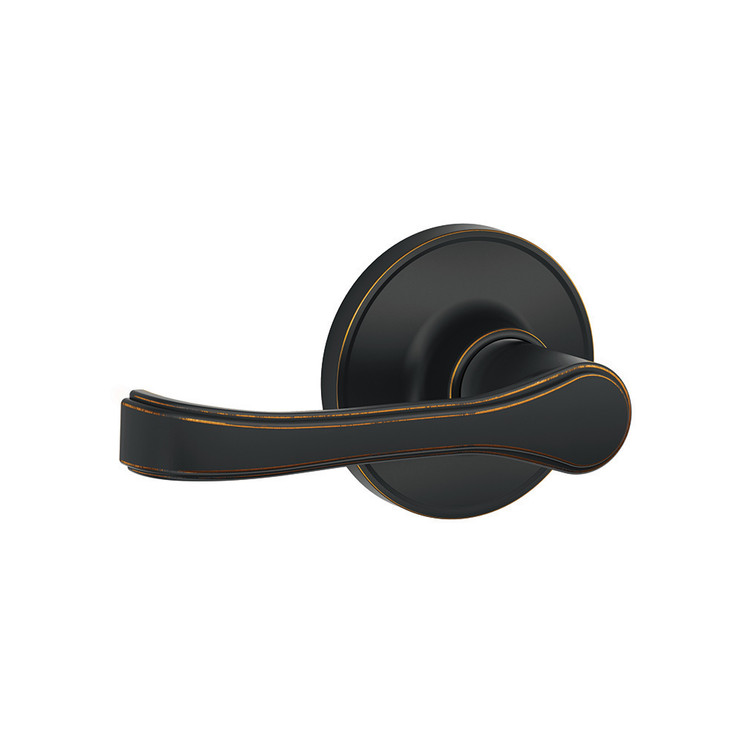 Schlage Residential J10 Torino Passage Lever Lock Function, Aged Bronze