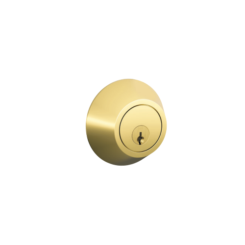 Schlage Residential JD62 Deadbolt In Vis Pack, Double Cylinder, Schlage C Keyway, Adjustable 2-3/8" or 2-3/4" Backset, Bright Polished Brass