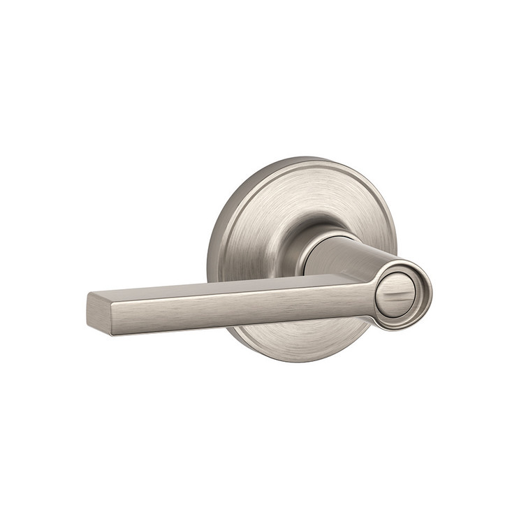 Schlage Residential J40 Solstice Privacy Lever Lock Function, Satin Nickel