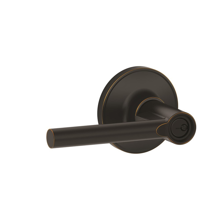 Schlage Residential J54 Broadway Keyed Entry Lever Lock Function, Aged Bronze