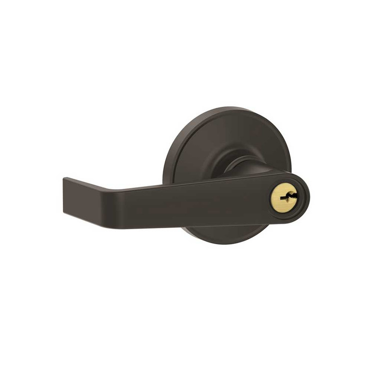 Schlage Residential J54 Marin Keyed Entry Lever Lock Function, Matte Black