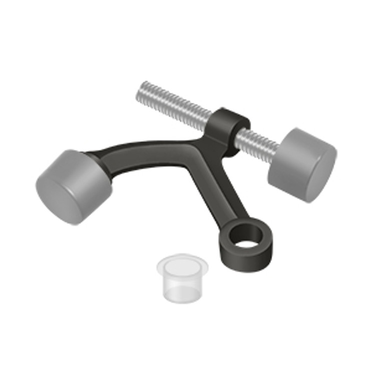 Deltana Hinge Pin Door Stop, Mounted, Solid Brass, Oil Rubbed Dark Bronze