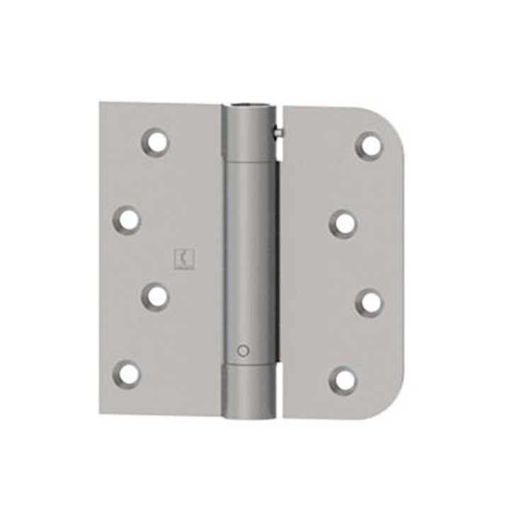 Hager Full Mortise Residential Spring Hinge Square Corner X 5/8" Radius Round Corner, 4" X 4", Satin Brass