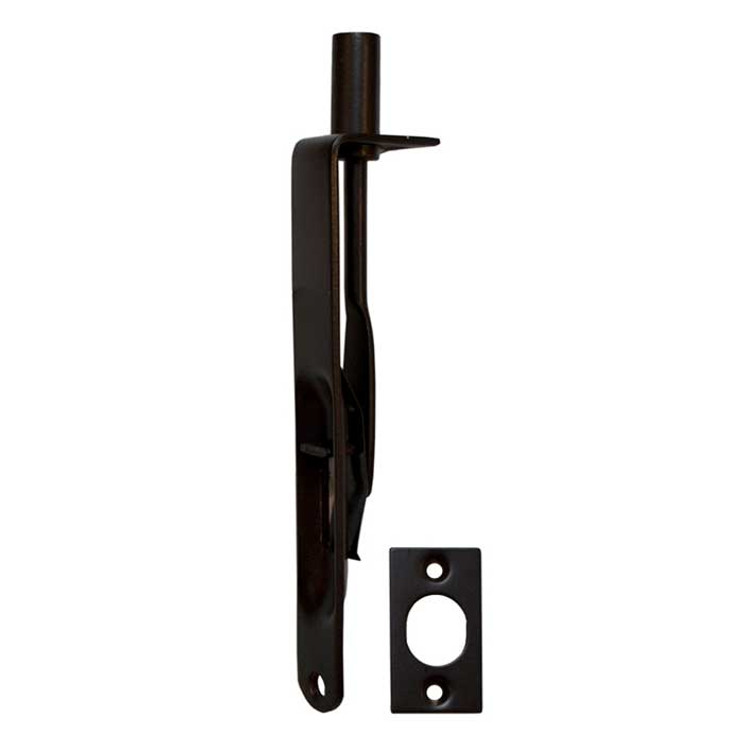 Orca Hardware 6" Flush Bolt With Radius Corners, Oil Rubbed Dark Bronze