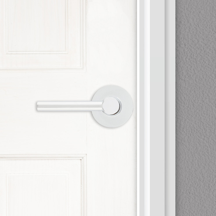 Safe Lock SL7000 Reminy Dummy Lever, Round Rose, Bright Polished Chrome