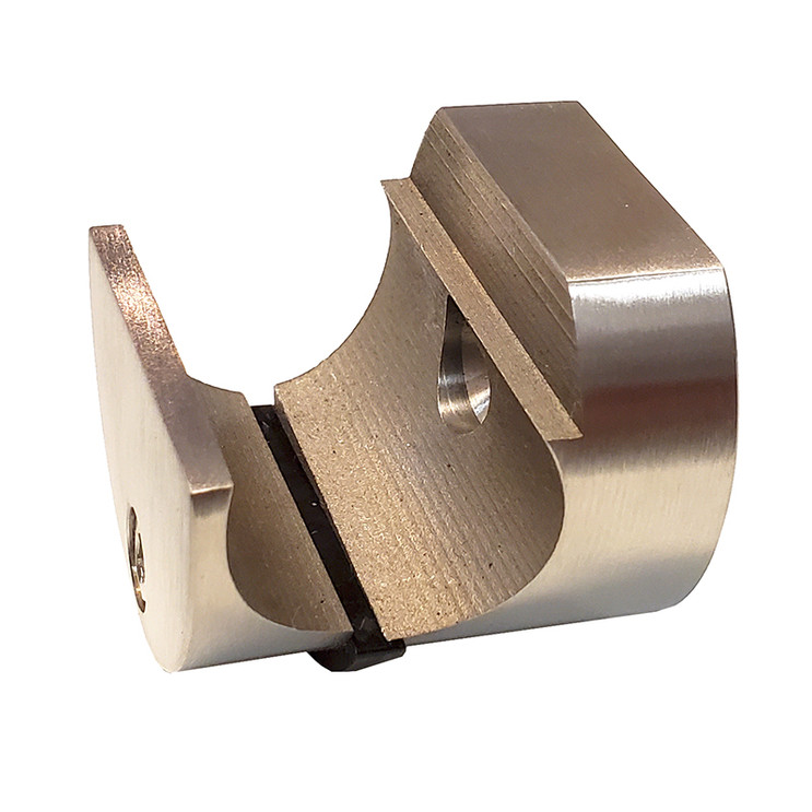 Orca Hardware Mounting Bracket For Rdtm-Ss & Old Rdst-Ss Round Track, Steel, Satin Stainless