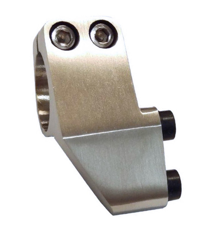Orca Hardware Stop For Round Track Top Mount Hanger, Left, Steel, Satin Stainless