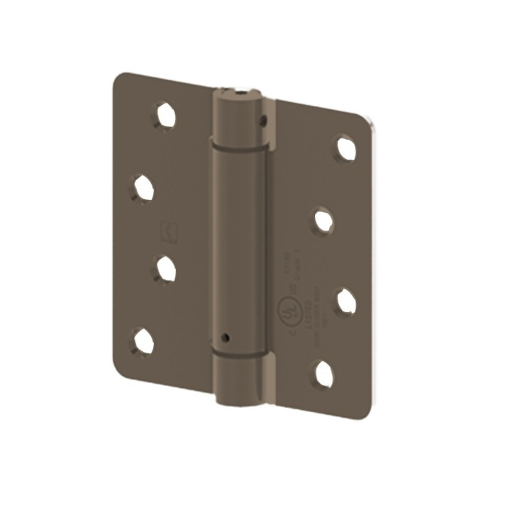 Hager Full Mortise Residential Hinge 1/4" Radius Corner Spring Steel 3-1/2" X 3-1/2", Satin Nickel Blackened