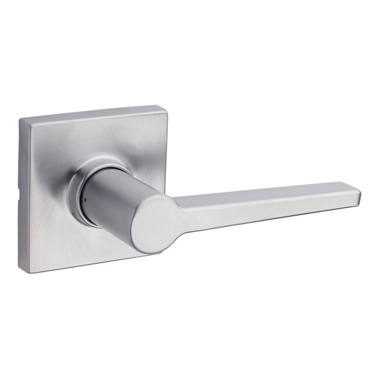 Safe Lock SL1002 Daylon UL Passage Lever /Hall/Closet, Square Rose, Round Corner Adjustable Latch, Round Corner Strike, Satin Chrome