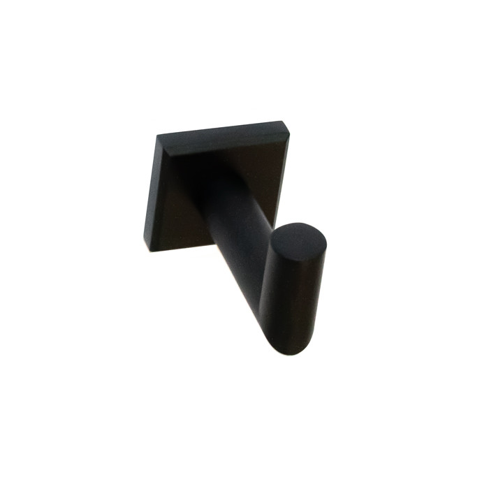 Orca Hardware Ripple Robe Hook, Matte Black