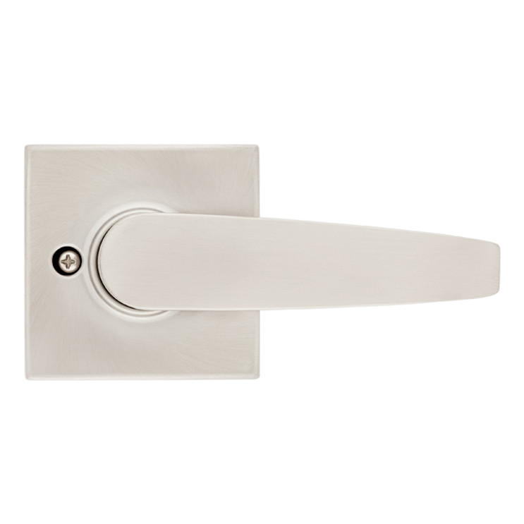 Safe Lock SL1000 Winston Passage Lever, Square Rose, Round Corner Adjustable Latch, Round Corner Strike, Satin Nickel