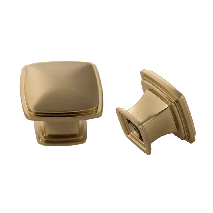 Orca Hardware Ck-20032 Baker Cabinet Knob Collection, Square Pull, 32mm Diameter, Zinc Alloy, Rose Gold