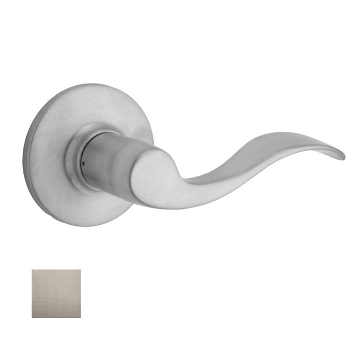 Safe Lock SL3000 Layton Privacy Lever, Round Rose, Round Corner Adjustable Latch, Round Corner Strike, Satin Nickel