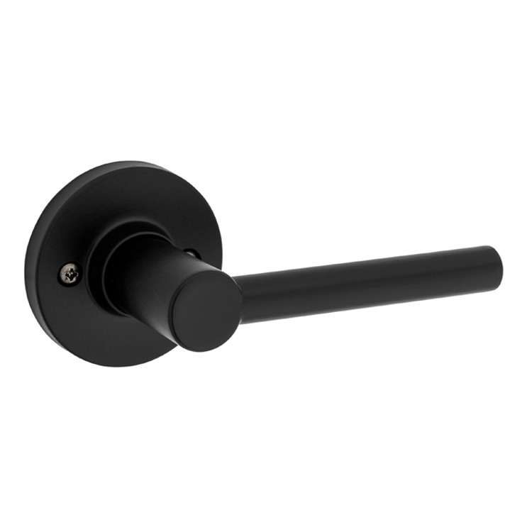 Safe Lock SL1000 Reminy Passage Lever, Round Rose, Round Corner Adjustable Latch, Round Corner Strike, Matte Black