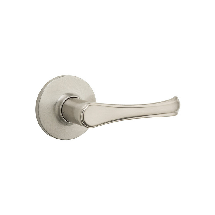 Safe Lock SL1000 Grapevine Passage Lever, Round Rose, Round Corner Adjustable Latch, Round Corner Strike, Satin Nickel