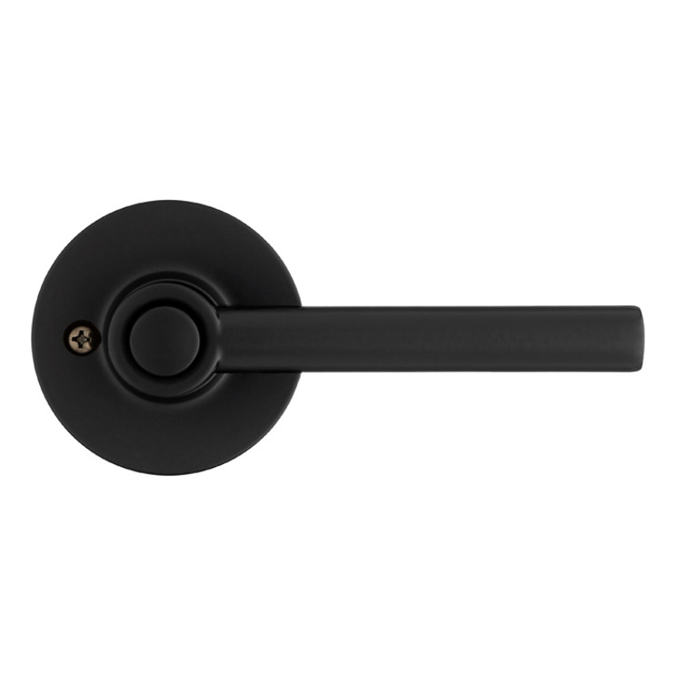 Safe Lock SL6000 Reminy Keyed Entry Lever, Turn Button Inside, Round Rose, Round Corner Adjustable Latch, Round Corner Strike, Keyed Alike in Groups of 5, Matte Black