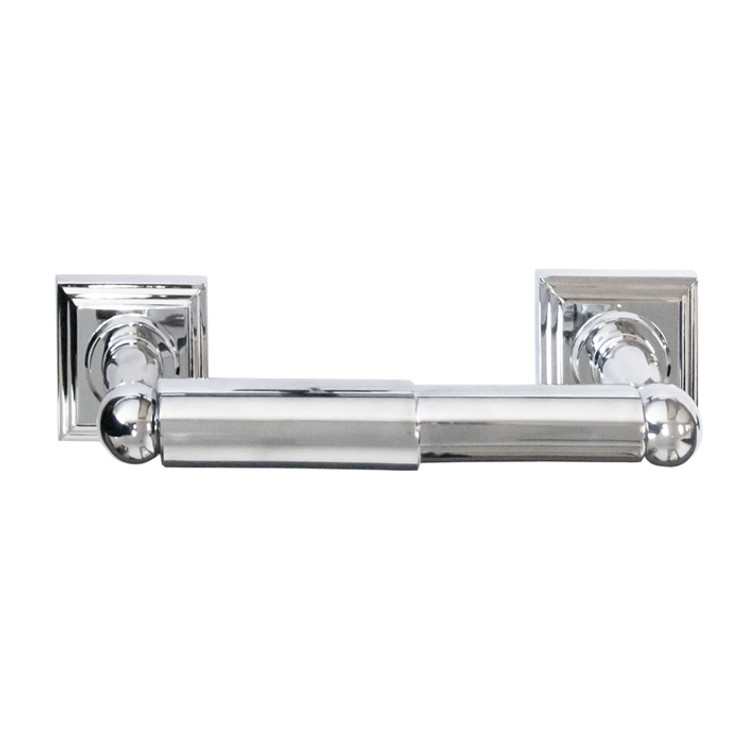 Orca Hardware Harstine Toilet Paper Holder W/Plastic Tube With Plastic, Polished Chrome
