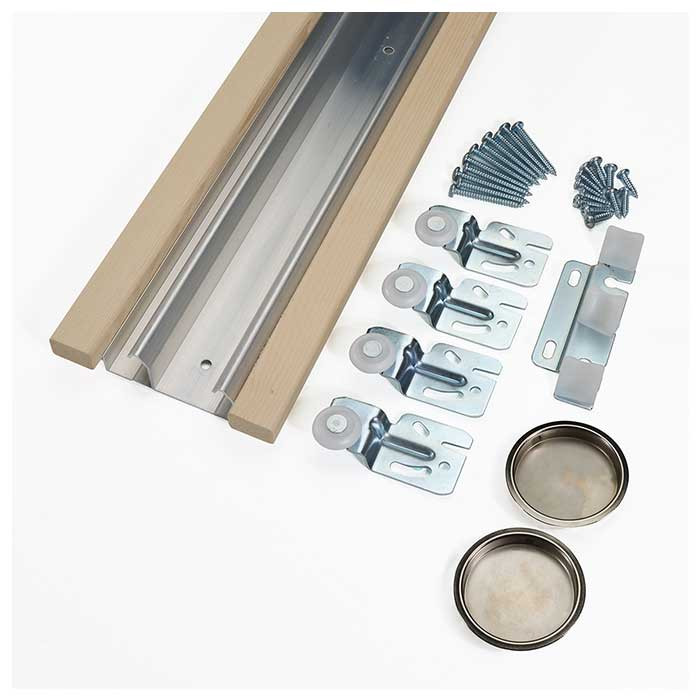 Orca Hardware By1300Ah Track Kit 72" Aluminum For By-Pass Door With Wood Header