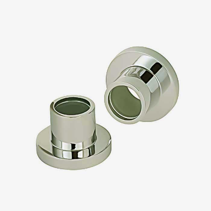 Orca Hardware Shower Curtain Rod Holder Straight Modern, Concealed Screws, Satin Nickel