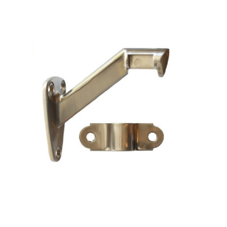 Orca Hardware Hd Handrail Bracket Heavy Duty, Zinc Alloy, Satin Nickel