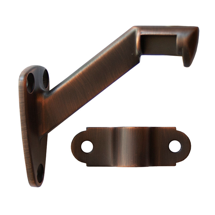 Orca Hardware Hd Handrail Bracket Heavy Duty, Zinc Alloy, Oil Rubbed Dark Bronze