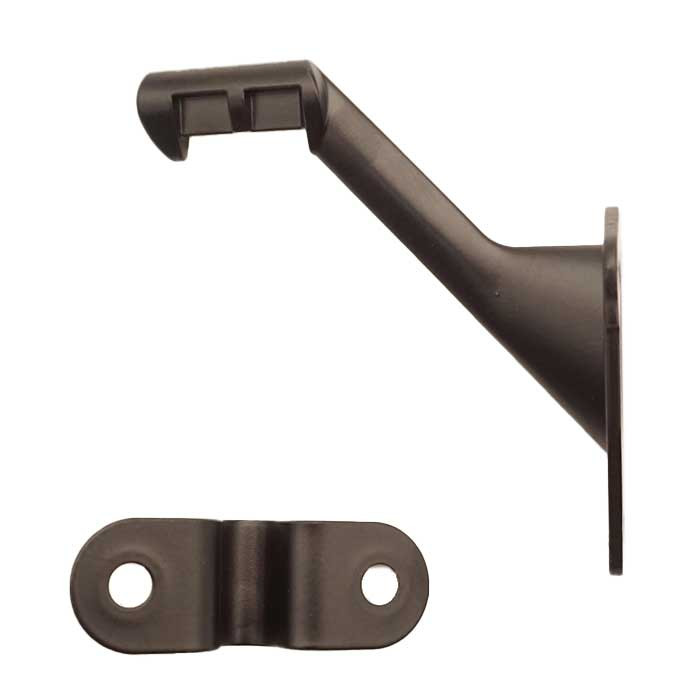 Orca Hardware Handrail Bracket Regular Duty, Zinc Alloy, Matte Black