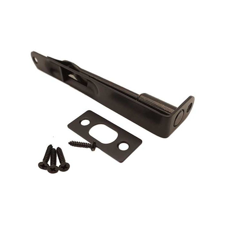 Orca Hardware 6" Flush Bolt With Round Corners, Matte Black