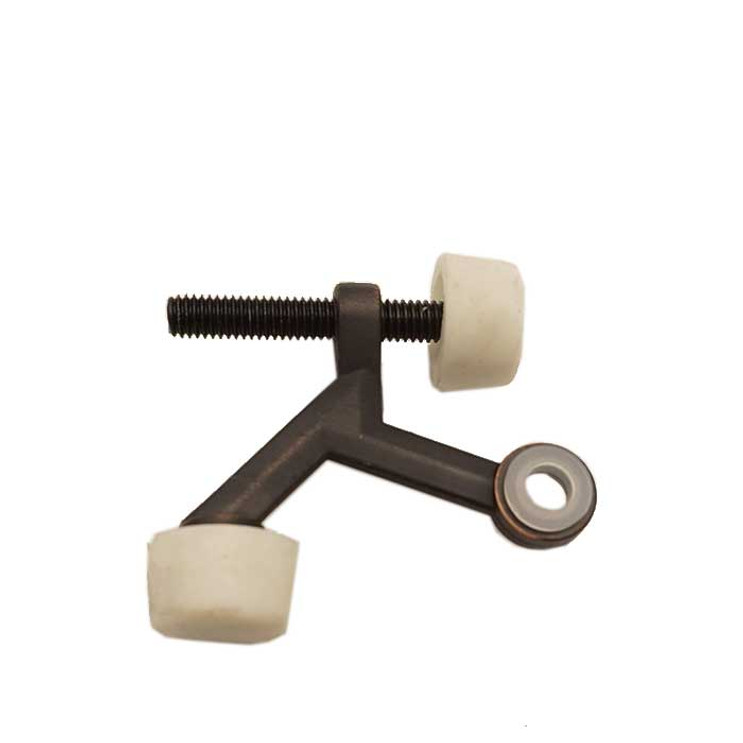 Orca Hardware Hinge Pin Door Stop, With White Tip, Zinc Alloy, Oil Rubbed Dark Bronze