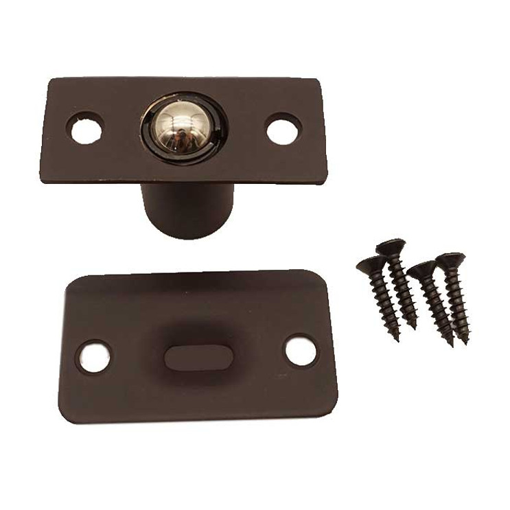 Orca Hardware Square Corner Ball Catch With Radius Strike Cabinet, Matte Black