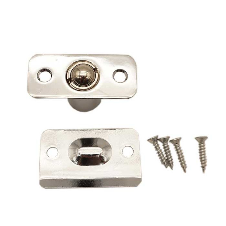 Orca Hardware Radius Corner Ball Catch With Radius Strike Cabinet, Bright Polished Chrome