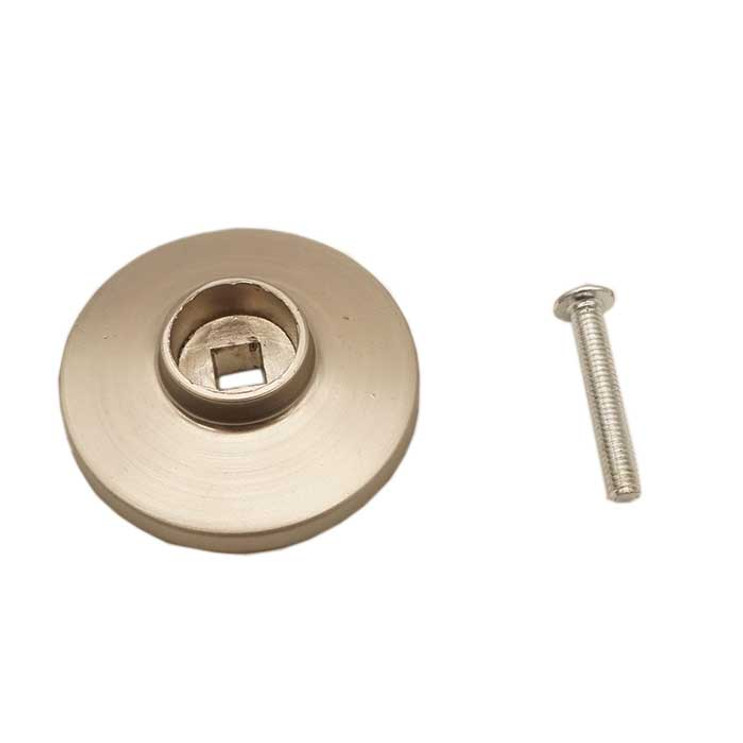 Orca Hardware Bi-Fold Door Knob Backplate, Satin Nickel
