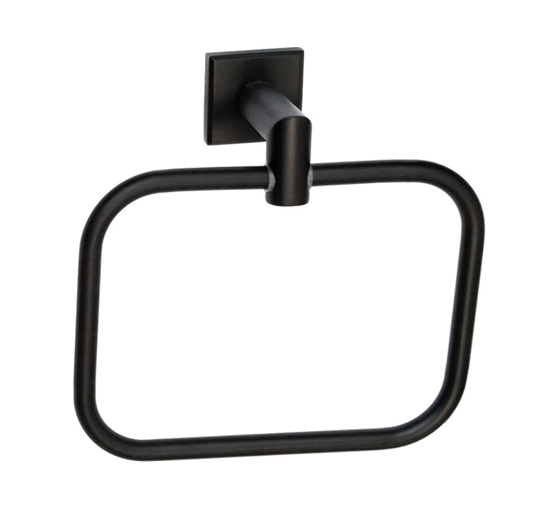 Orca Hardware Ripple Towel Ring, Matte Black