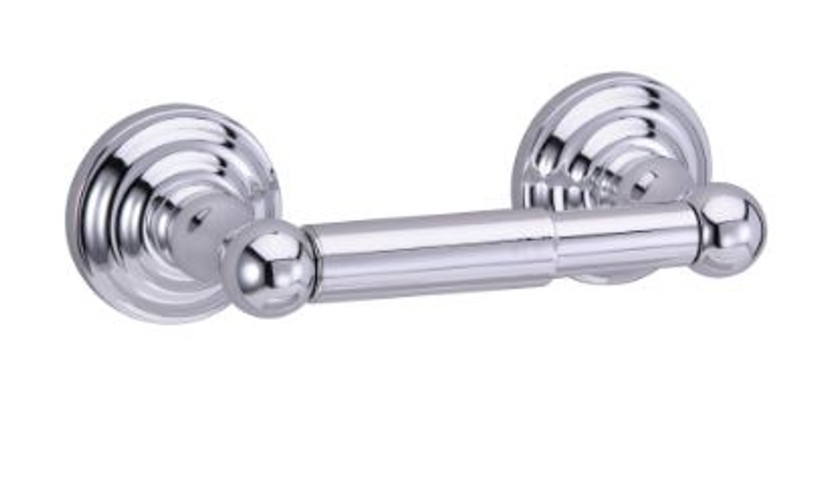 Orca Hardware Waldron Toilet Paper Holder W/Plastic Tube With Plastic, Polished Chrome