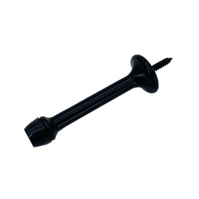 Orca Hardware Hd Rigid Door Stop With Black Tip, Zinc Alloy, 3" Length, Oil Rubbed Dark Bronze