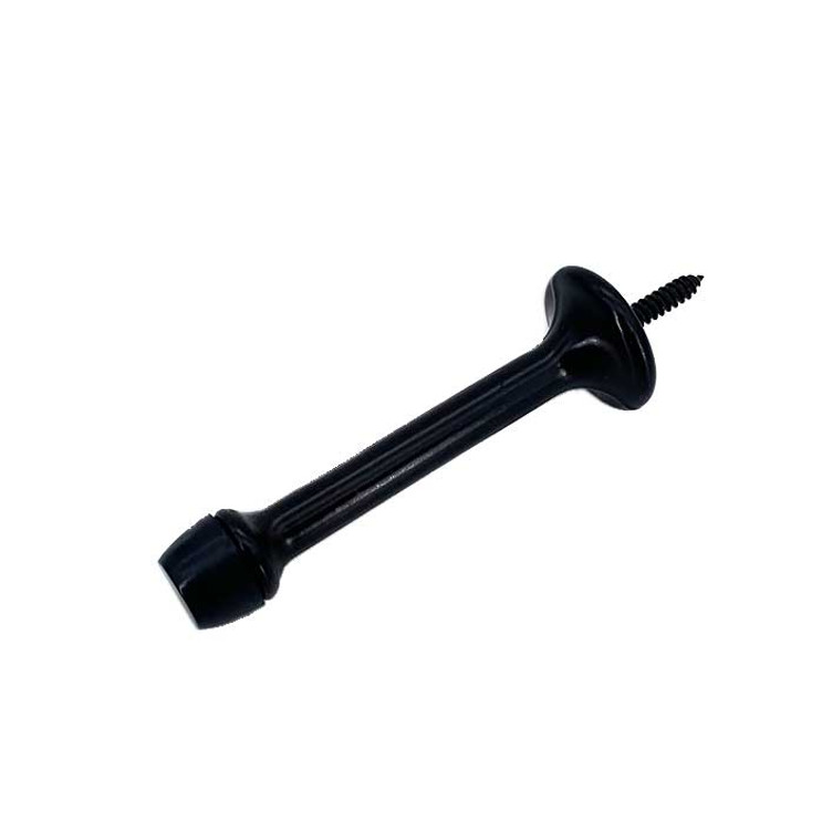 Orca Hardware Hd Rigid Door Stop With Tip, Zinc Alloy, 3" Length, Matte Black