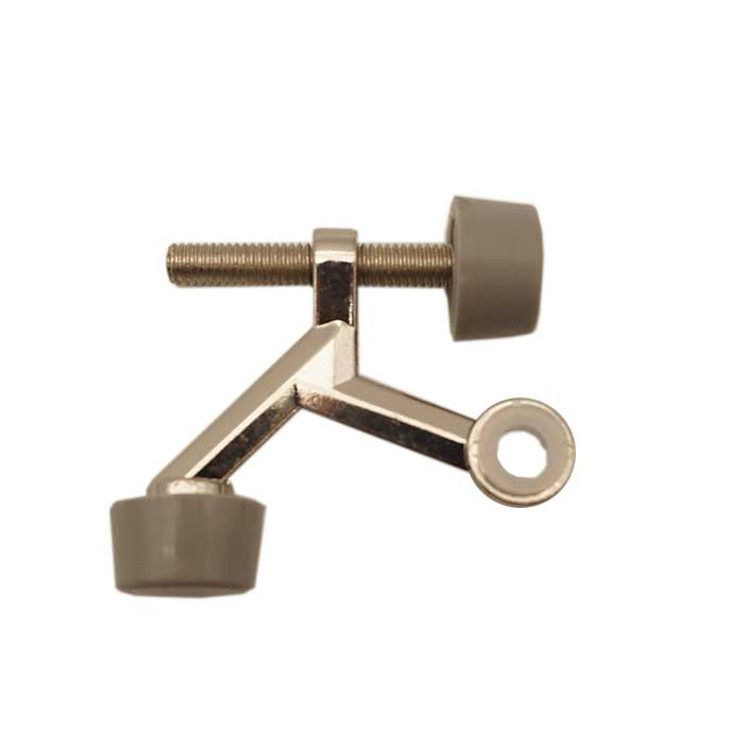 Orca Hardware Hinge Pin Door Stop, With Grey Tip, Zinc Alloy, Bright Polished Chrome