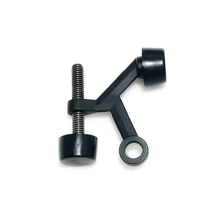Orca Hardware Hinge Pin Door Stop, With Tip, Zinc Alloy, Matte Black