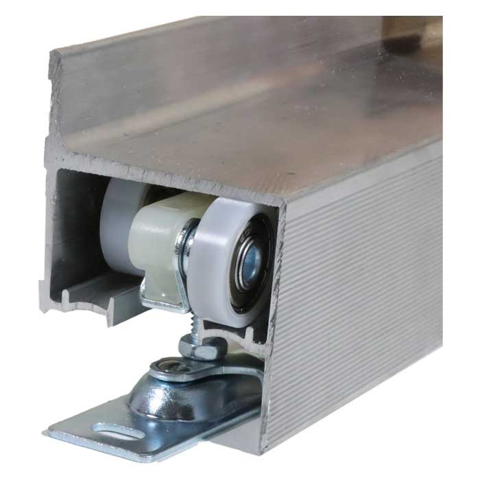 Orca Hardware Single Track Wall Mount Door Hardware Kit 60" Ed Fascia And For 1" To 1 3/4" Thick, Up To 200 Lbs. S