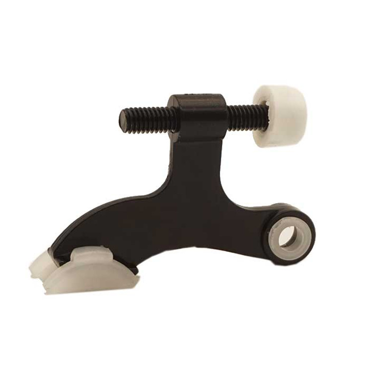 Orca Hardware Xd Hinge Pin Door Stop, Xtra Duty, With White Tip, Zinc Alloy, Matte Black