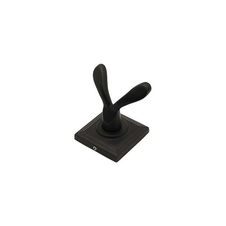 Orca Hardware Harstine Double Robe Hook, Matte Black