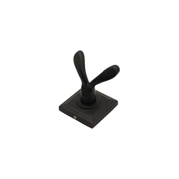 Orca Hardware Harstine Double Robe Hook, Matte Black